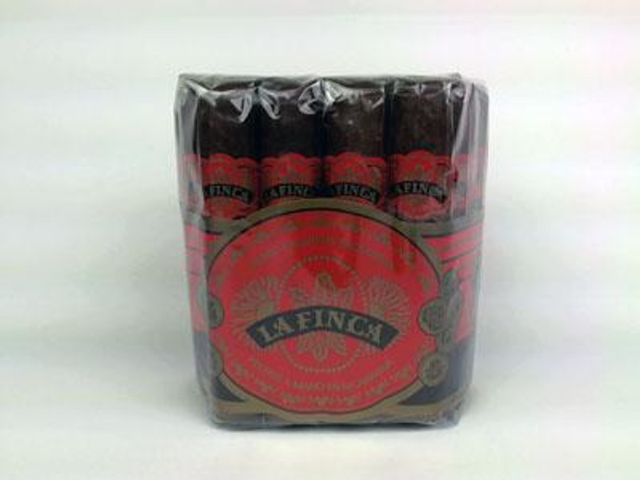 La Finca Cigars No. 54 Maduro 20 Ct. Bundle, wrapped in black plastic with a red and black label featuring the La Finca logo on the front.