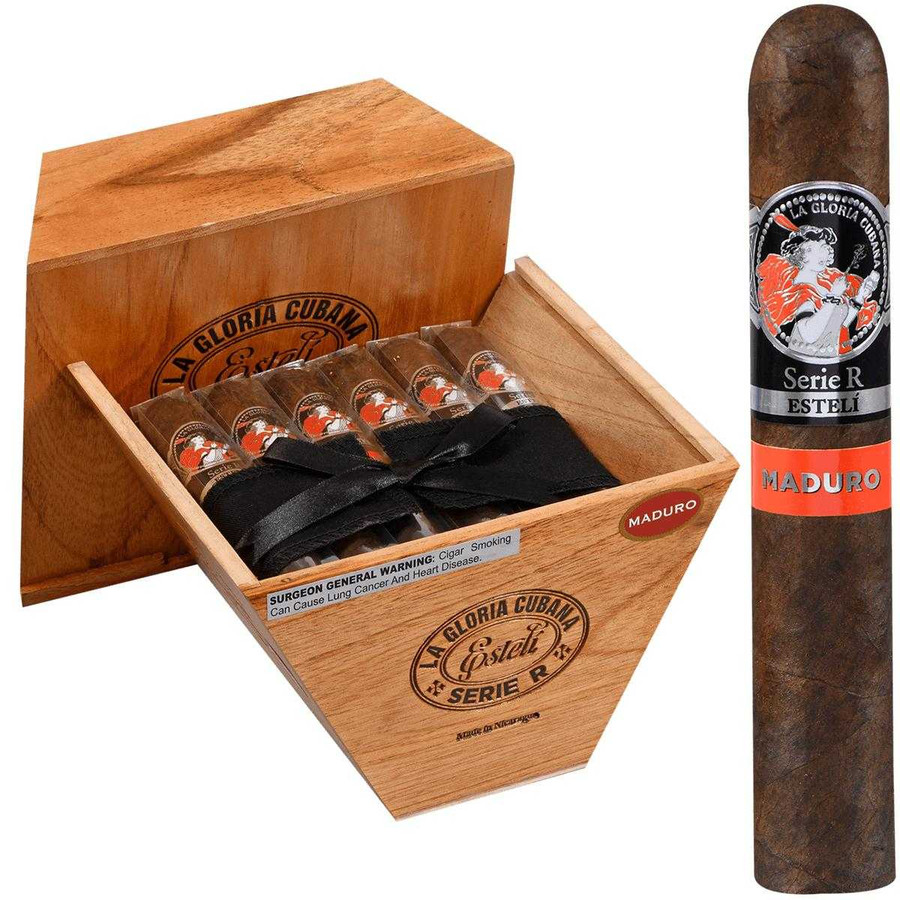 La Gloria Cubana Cigars Serie R Esteli Maduro No. Sixty 18 Ct. Box 6.00X60