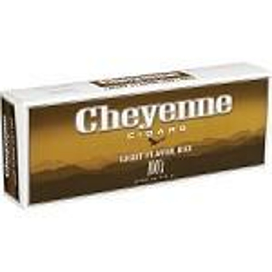 Cheyenne International Cheyenne Filtered Cigars Classic, rectangular pack with brown and beige packaging featuring the brand name and product details. Cheyenne International Cheyenne Filtered Cigars Classic, rectangular pack with brown and beige packaging featuring the brand name and product details.