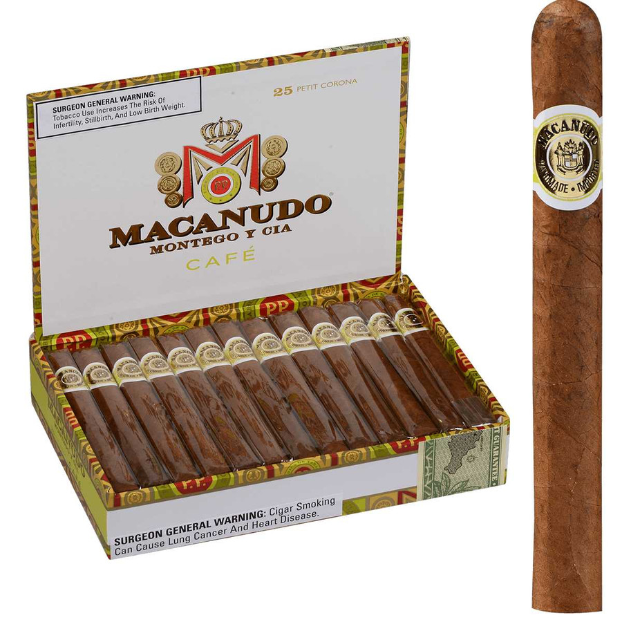 Macanudo Cigars Cafe Petit Corona 25 Ct. Box 5.00X38
