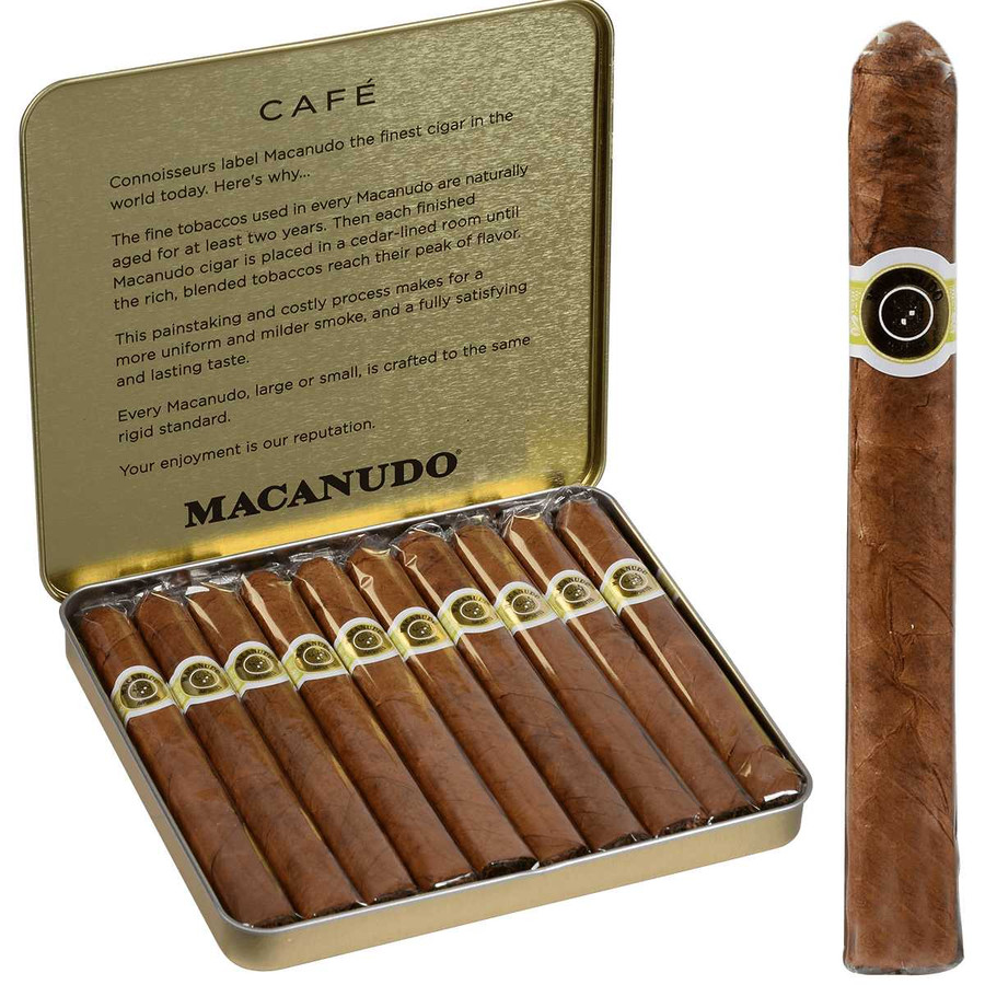 Macanudo Cigars Cafe Ascots 10/10 Tins 4.19X32