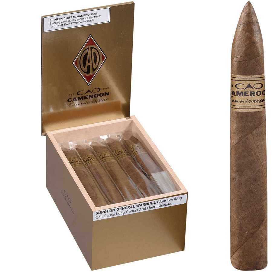 CAO Cigars L'Anniversaire Cameroon Belicoso 20 Ct. Box 6.00X54