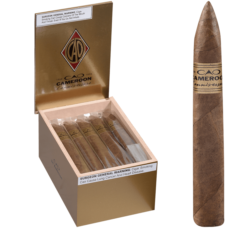 CAO Cigars L'Anniversaire Cameroon Belicoso 20 Ct. Box 6.00X54