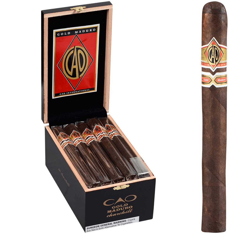 CAO Cigars Gold Label Maduro Churchill 20 Ct. Box 7.00X48
