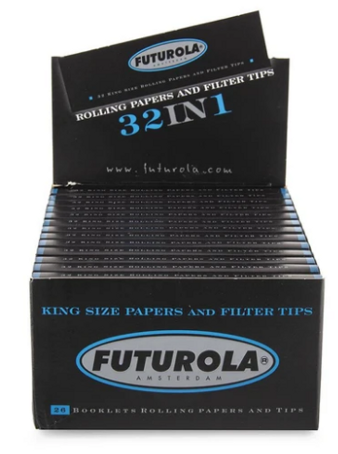 Futurola King Size Rolling Papers + Tips - 26ct