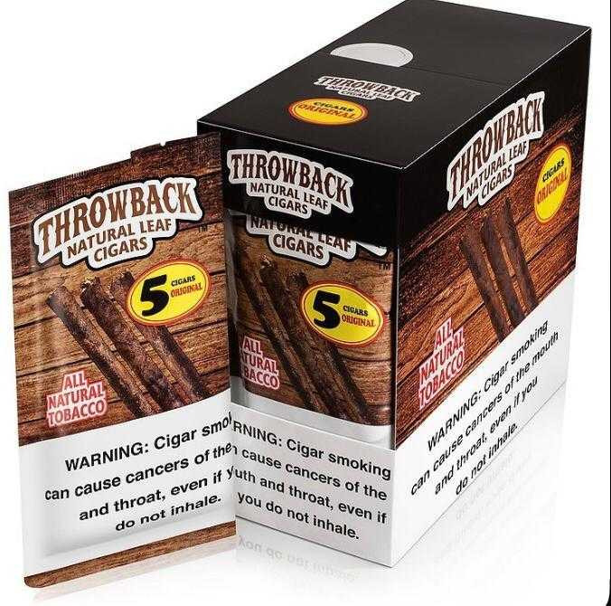 Throwback Natural leaf Cigars Original 8 Packs of 5