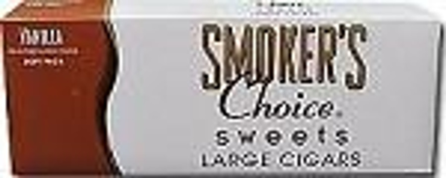 Prime Time Smokers Choice Filtered Cigars Vanilla, a pack of flavored filtered cigars with vanilla flavor. 