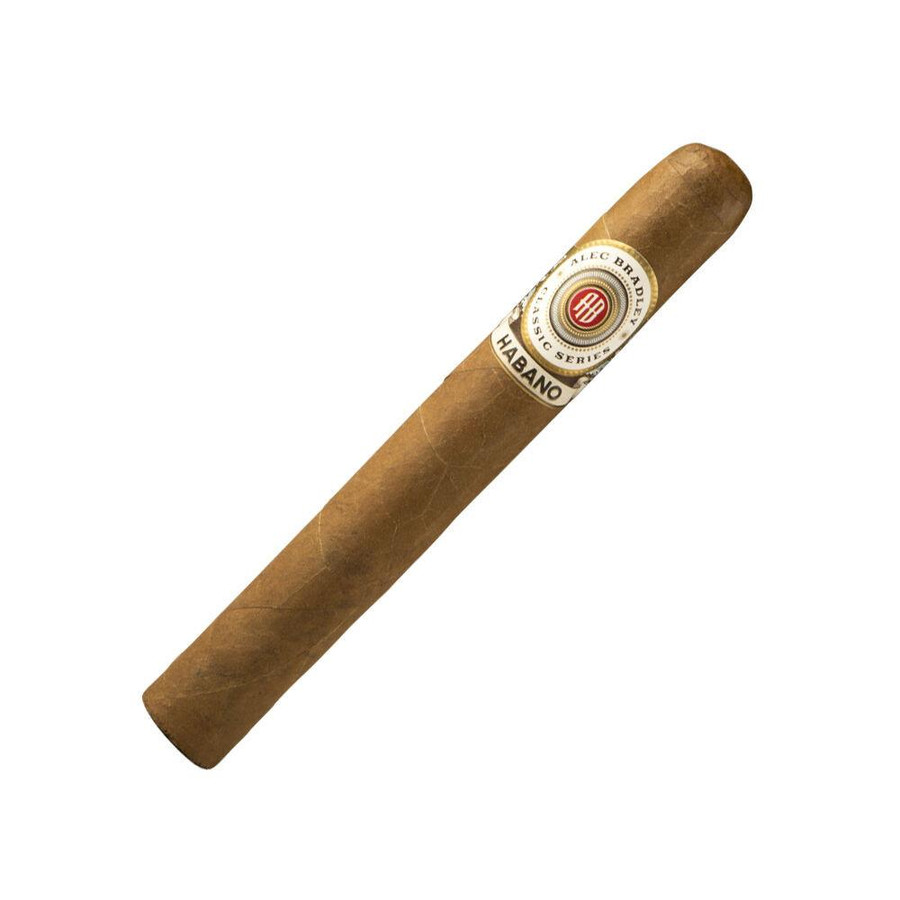 Alec Bradley Cigars Classic Series Habano Toro 20 Ct Box, image of a single cigar with a band displaying the brand and series, brown wrapper, cylindrical shape.
