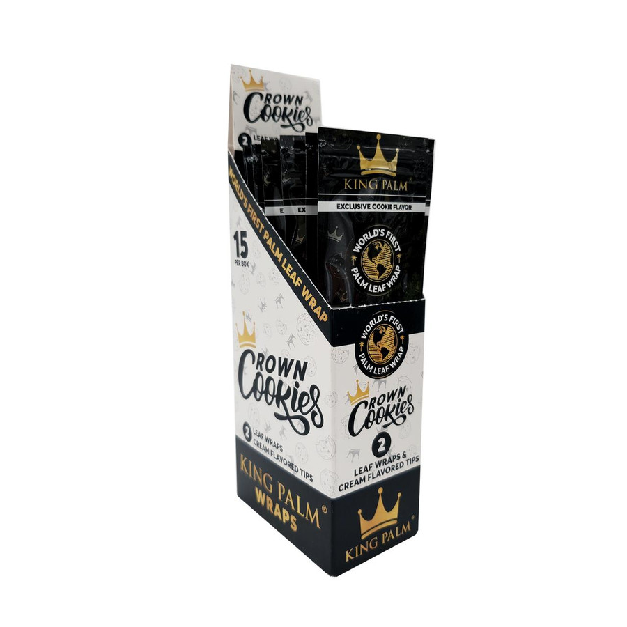 King Palm Wraps, King Palm XL Wraps Crown Cookies 15/2 Pack in retail display