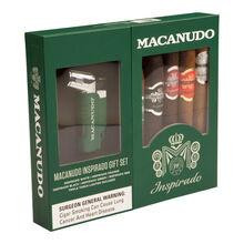 Macanudo Cigars Inspirado Collection with Lighter, a premium cigar gift set featuring a selection of cigars and a lighter in a green box