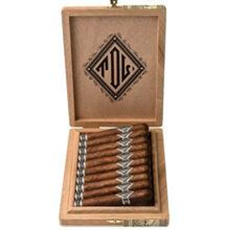 Todos Las Dias Cigars Robusto 10Ct. Box, a wooden box containing ten robust cigars with a striped band around each