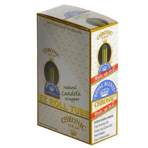 Royal Blunts EZ Roll Wraps Tubes Chronic Natural Candela 25Ct