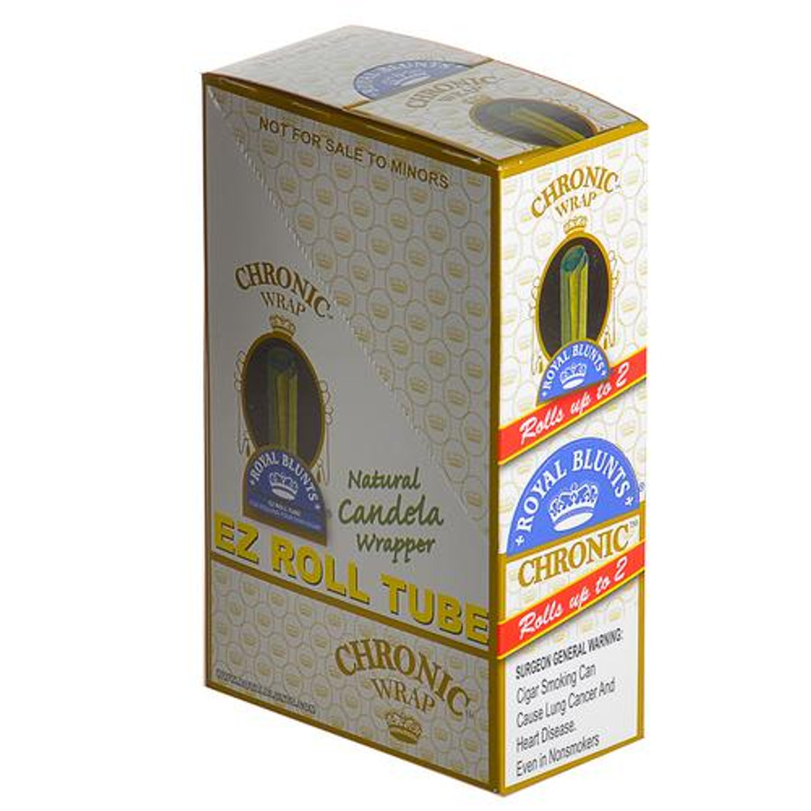 Royal Blunts EZ Roll Wraps Tubes Chronic Natural Candela 25Ct