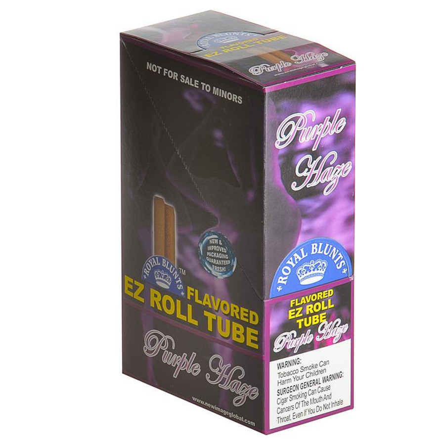 Royal Blunts EZ Roll Wraps Tubes Purple Haze 25Ct, purple and black packaging with product name and branding