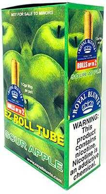 Royal Blunts EZ Roll Wraps Tubes Sour Apple 25Ct