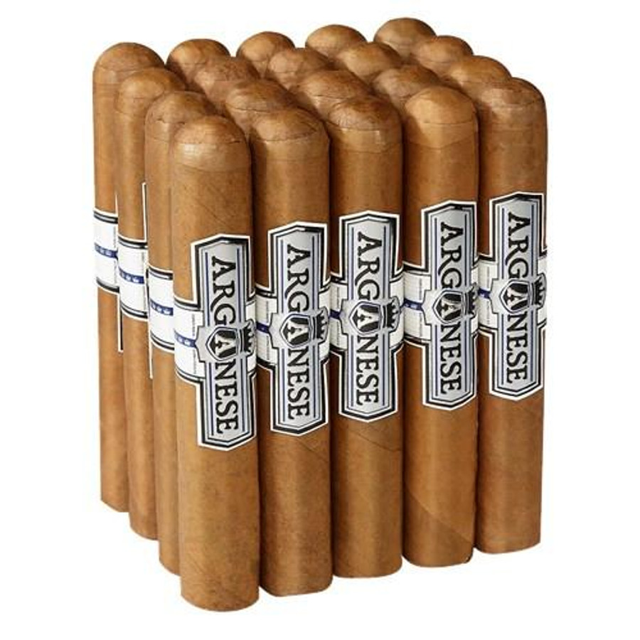 Arganese Connecticut Toro Cigars Pack of 20, a bundle of premium cigars with light brown wrappers and distinctive Arganese labels. Arganese Connecticut Toro Cigars Pack of 20, a bundle of premium cigars with light brown wrappers and distinctive Arganese labels.