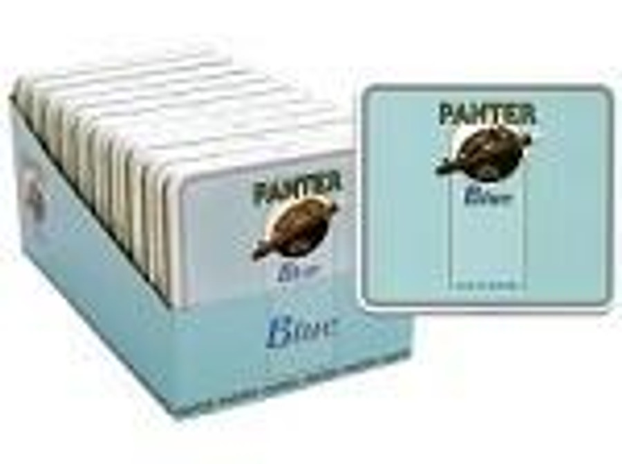 Panter Tobacco Panter Blue Cigarillos, 10 tins of 20 cigarillos each, displayed with packaging visible.