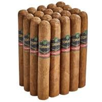 Carlos Torano Dominico Toro Cigars Pack of 20, a neatly arranged pack of premium cigars with dark and colorful labels.