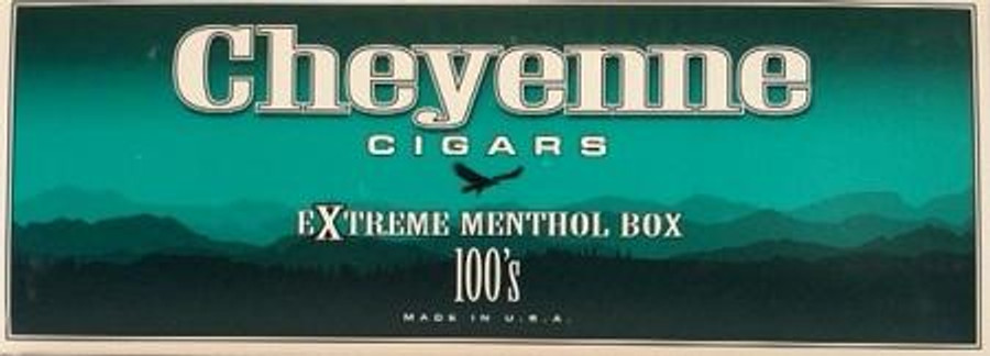 Cheyenne International Cheyenne Filtered Cigars Extreme Menthol 10/20 Packs, product packaging with mountain landscape design and logo