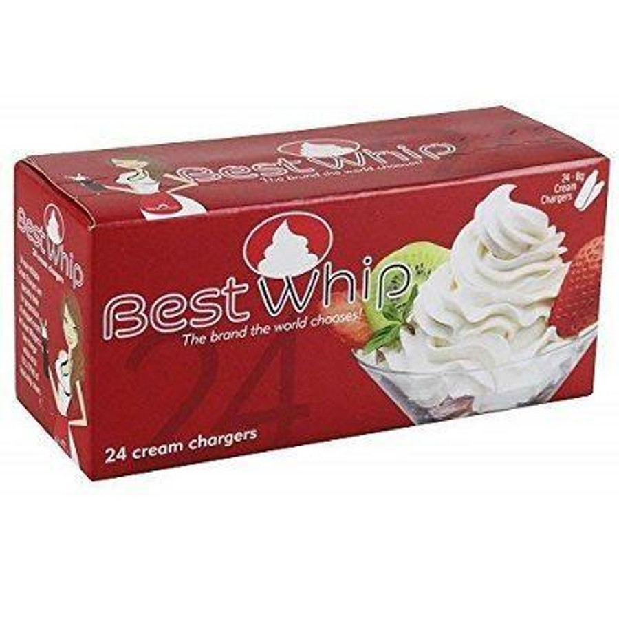 Best Whip Cream Charger, box of 24 cream chargers for whipped cream dispensers.