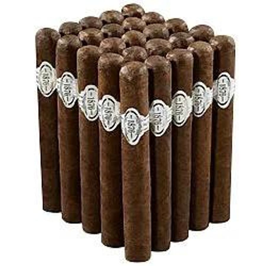 Scandinavian Tobacco 1876 Reserve Maduro Torpedo Cigars 25Ct. Pack, a collection of 25 dark brown Maduro torpedo cigars arranged in a group with silver bands around each cigar. Scandinavian Tobacco 1876 Reserve Maduro Torpedo Cigars 25Ct. Pack, a collection of 25 dark brown Maduro torpedo cigars arranged in a group with silver bands around each cigar.