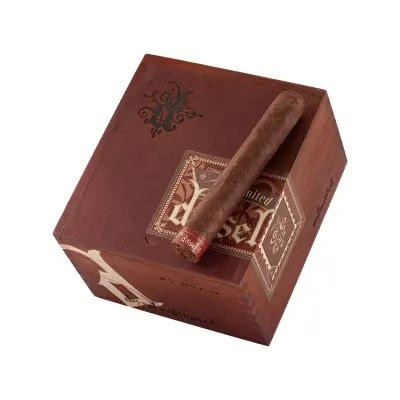 Diesel Unlimited d.5 Cigars 20Ct. Box, a box of premium cigars with a single cigar resting on top of the box.