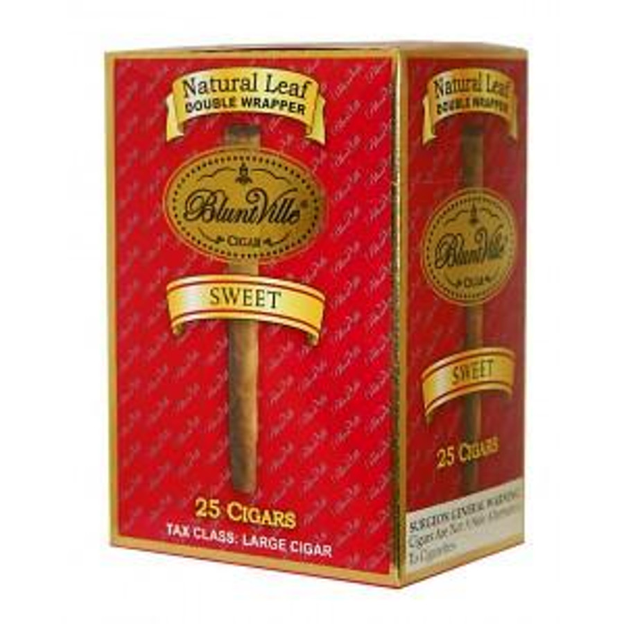 National Almond Honey Bluntville Cigars Sweet, packaging of 25 large cigars with almond honey flavor and sweet taste.