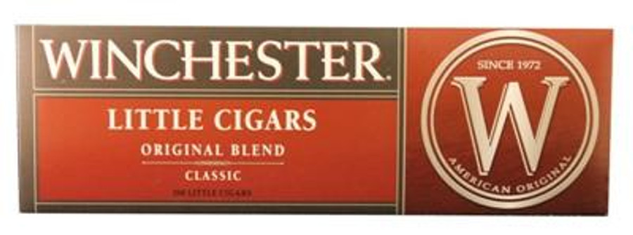 Scandinavian Tobacco Winchester Little Cigars Classic King Soft, packaging of Winchester Little Cigars with classic design and logo.