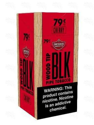 Swisher Sweets BLK Wood Tip Cigarillos Cherry Single 25Ct. Box