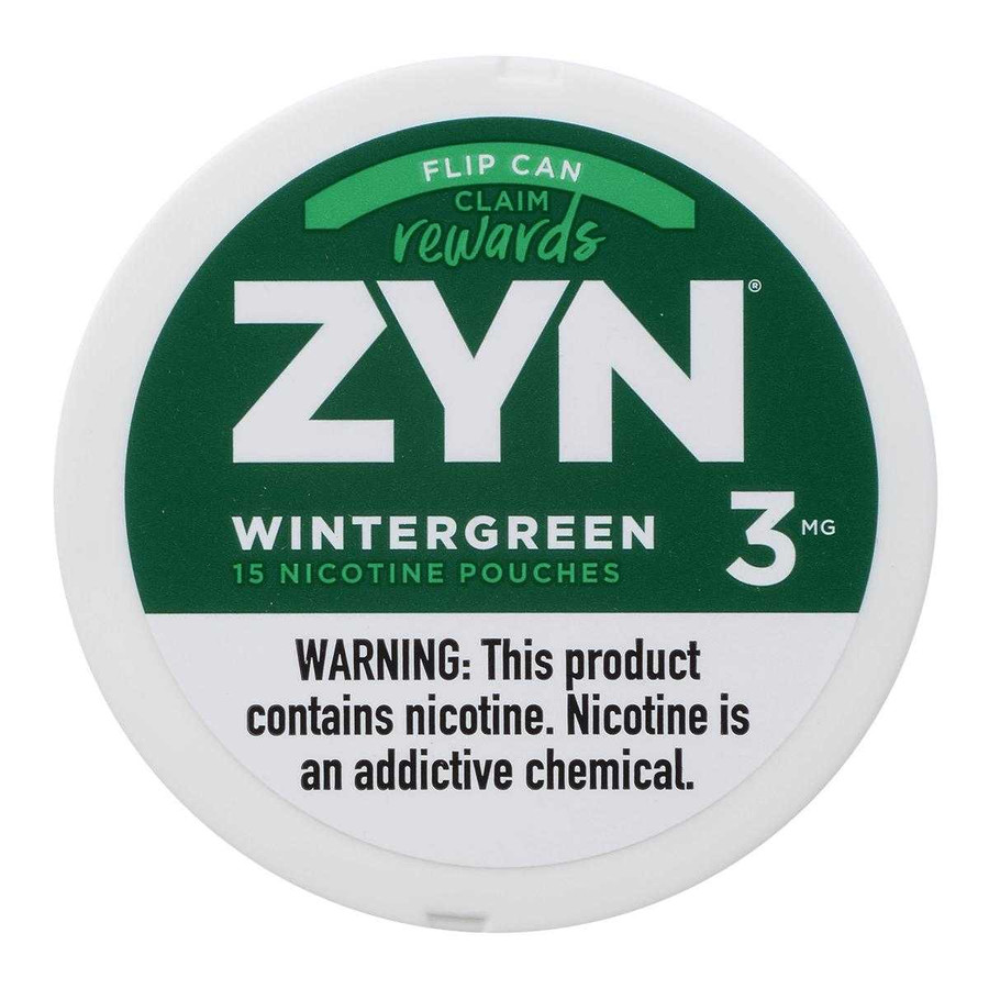 Zyn Nicotine Pouches Wintergreen 3 Mg 15/5 Tins