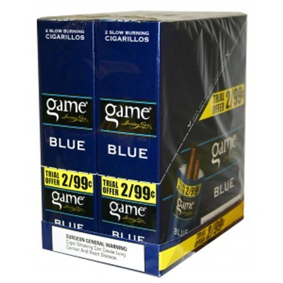 Game Cigarillos Foil Blue 30 Pouches of 2