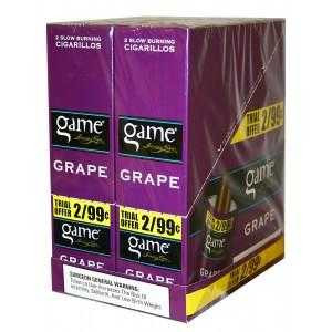 Game Cigarillos Foil Grape 30 Pouches of 2