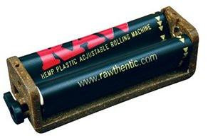 RAW 2-Way Rolling Machine 79MM, sturdy metal rolling device with red and black design for easy rolling of 79mm cigarettes.