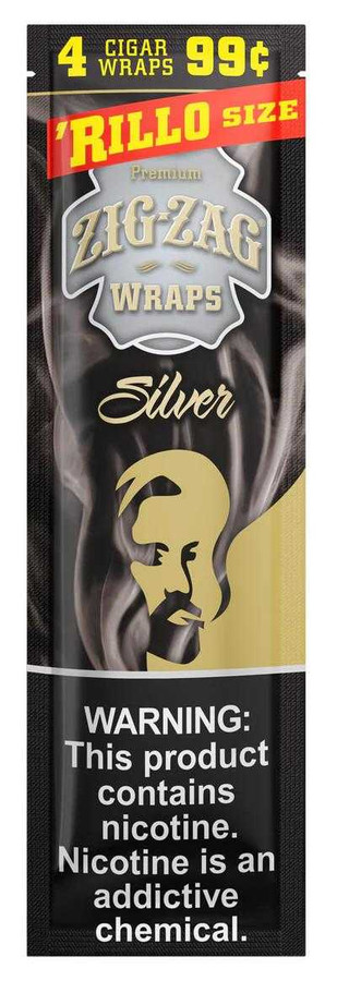 Zig Zag Rillo Wraps Silver 4 for 0.99