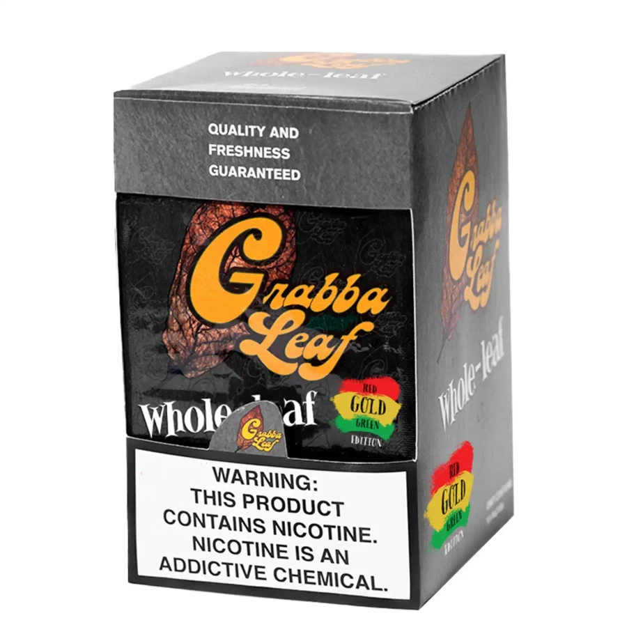 Grabba Leaf Red & Gold Whole Leaf Cigar Wraps 10Ct