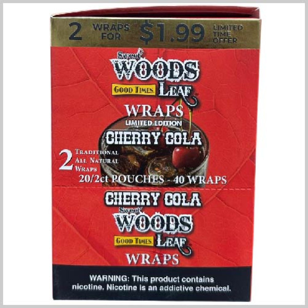 Good Times Sweet Woods Cherry Cola Wraps 30 Packs of 2