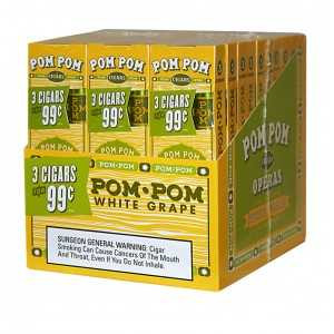 Pom Pom Foil Cigarillos White Grape Pack 30/3