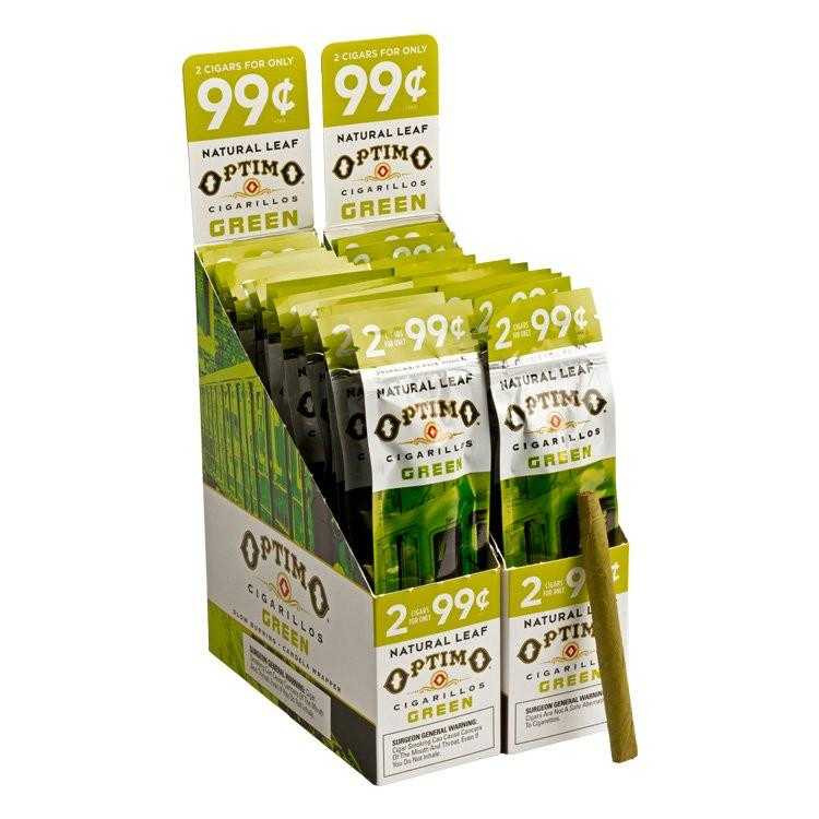 Optimo Cigarillos Foil Pack Green 30 Packs of 2