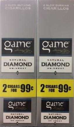 Game Cigarillos Foil Diamond 30 Pouches of 2