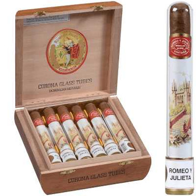 Romeo Y Julieta Vintage Cigars  Corona Glass Tube 12 Ct. Box 5.50X44
