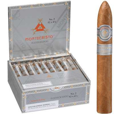 Montecristo Platinum No. 2 Cigars Belicoso 27 Ct. Box 6.12X52