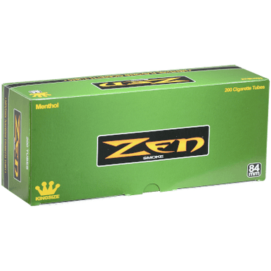 Zen Cigarette Filter Tubes King Size Menthol – 200 Ct. Box for a Refreshing  Smoking Experience