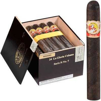 La Gloria Cubana Cigars Serie R No. 7 Maduro (No Cello) 24 Ct. Box 7.00X59
