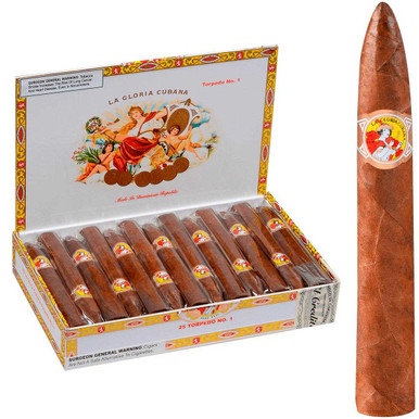 La Gloria Cubana Cigars Torpedo #1 Natural 25 Ct. Box 6.50X52