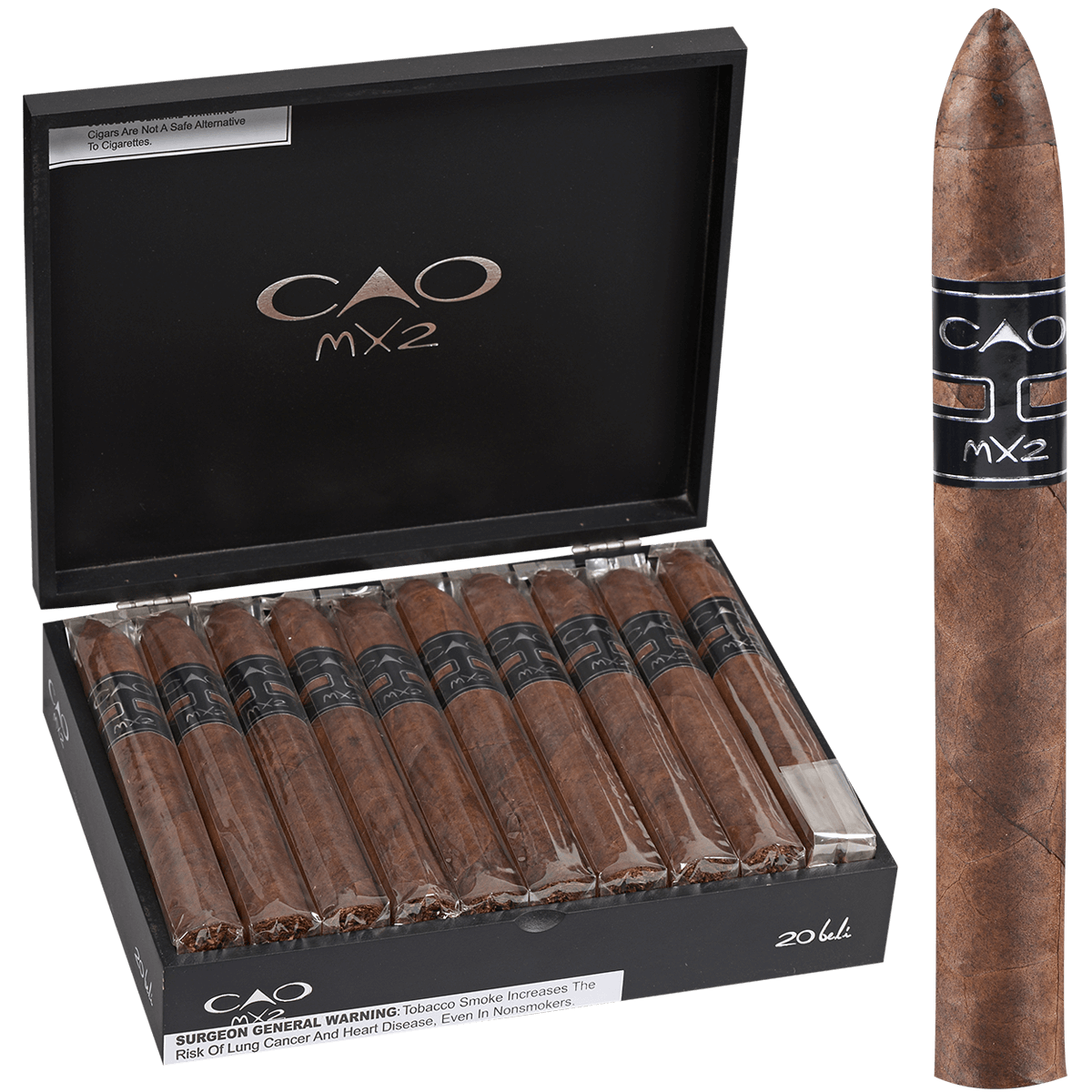 CAO Cigars Mx2 Belicoso 20 Ct. Box 7.00X56