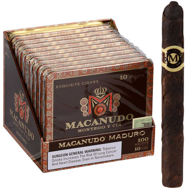 Macanudo Cigars Maduro Ascots 10/10 Tins 4.19X32