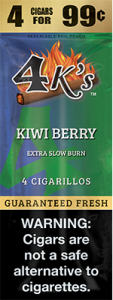 4 Kings Cigars Kiwi Berry 15 Pouches of 4