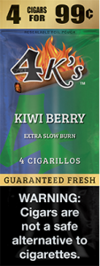 4 Kings Cigars Kiwi Berry 15 Pouches of 4 tropical fruit blend