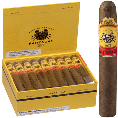 Partagas Cigars Gigante 25 Ct. Box 6.00X60