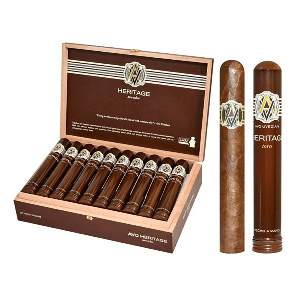 AVO Cigars Heritage Toro Tubos 20 Ct. Box 6.00X50